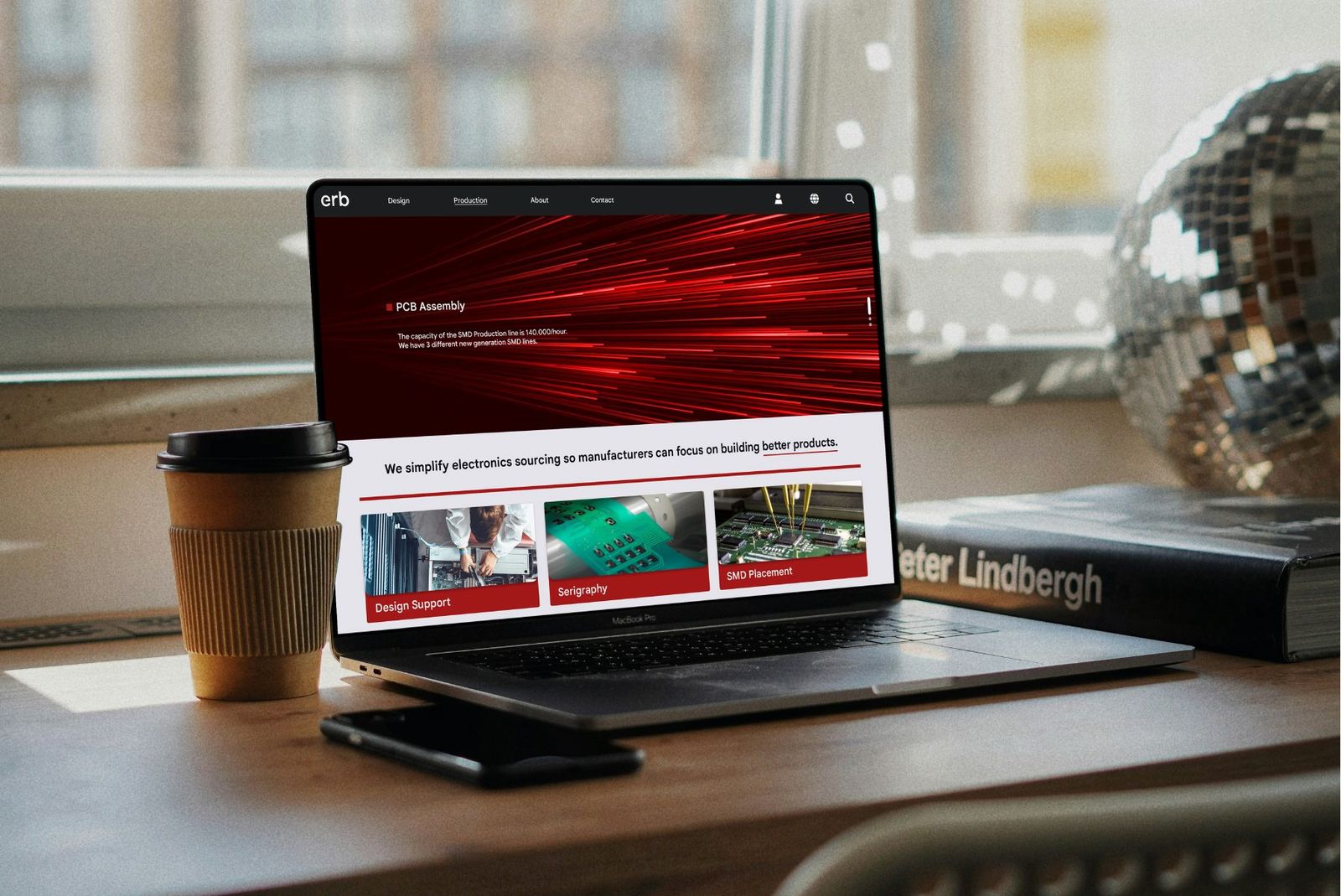 ERB web sitesi dizüstü bilgisayarda